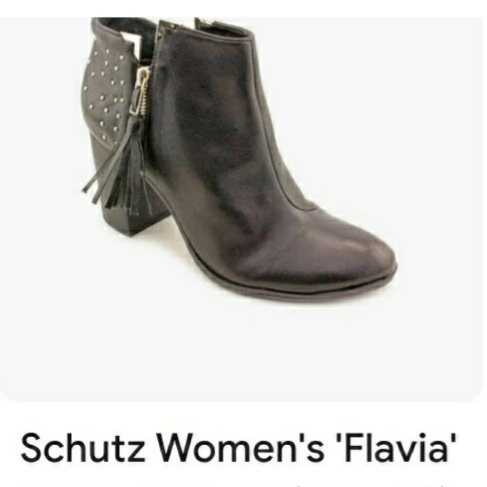 SCHUTZ WOMENS FLAVIA LEATHER BOOTS SIZE 8